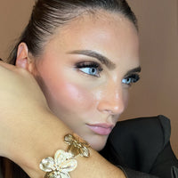 Bracciale rigidio Fiori Gold