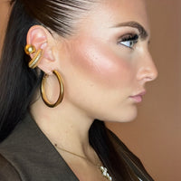 EarCuff goccia liscio gold