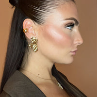 Orecchini foglia gold✨