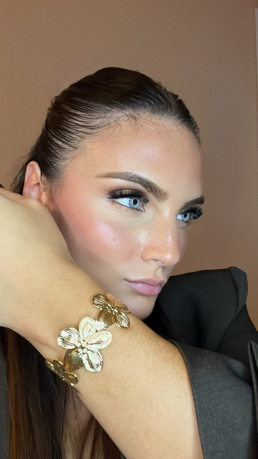 Bracciale rigidio Fiori Gold