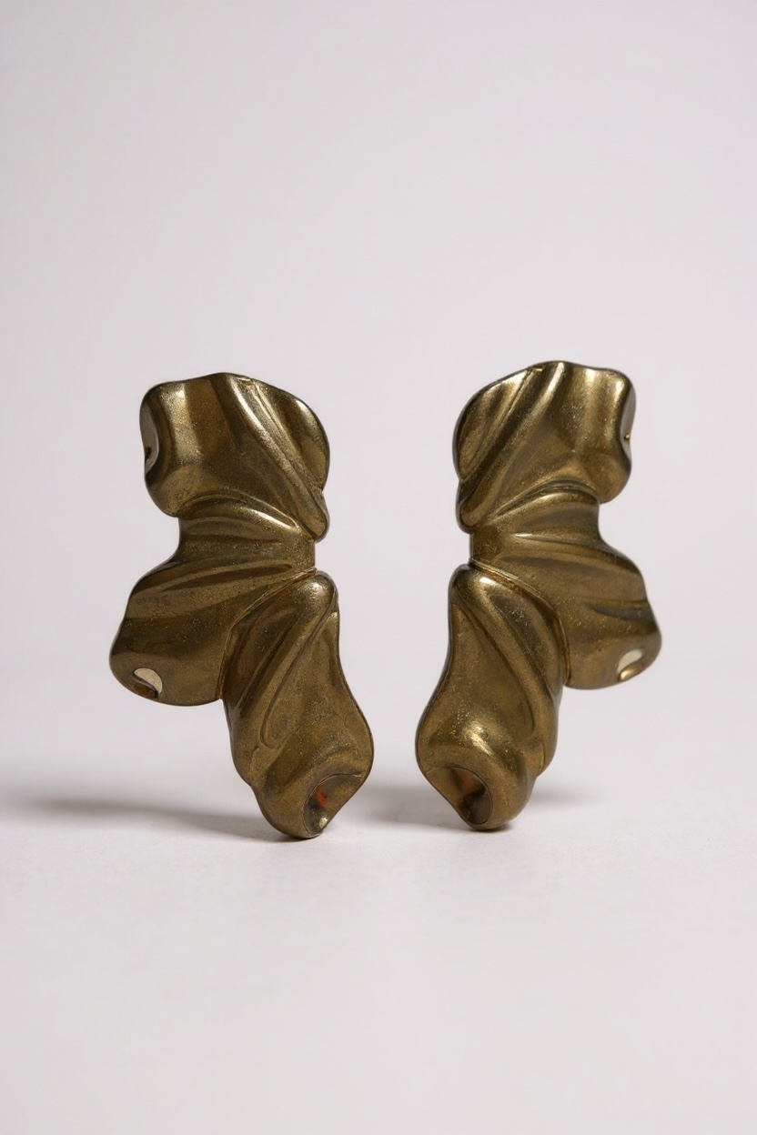 Orecchini foglia gold✨