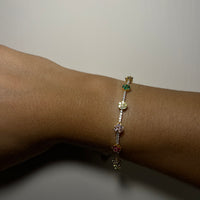 Bracciale fiori multicolor