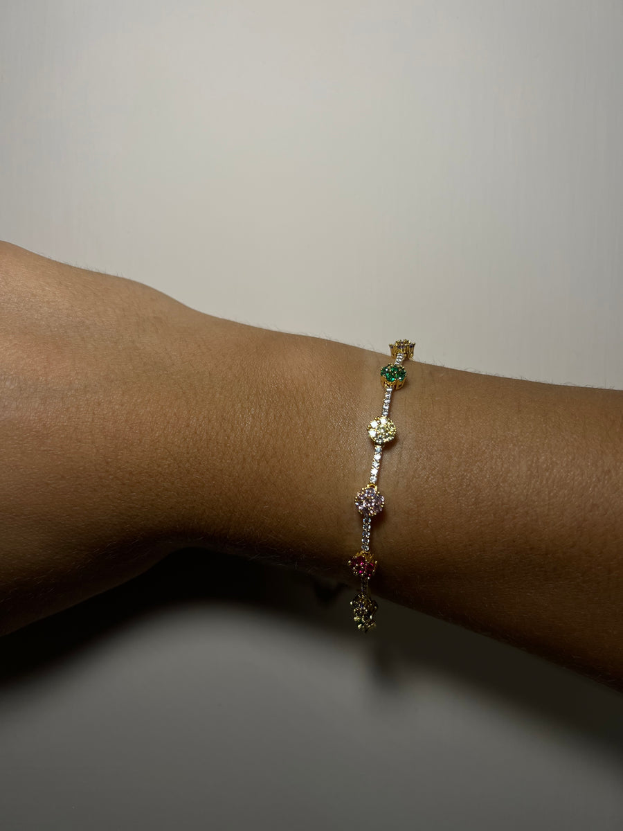 Bracciale fiori multicolor
