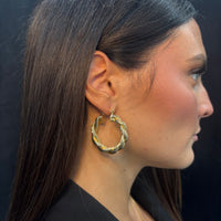 Orecchini cerchio corda