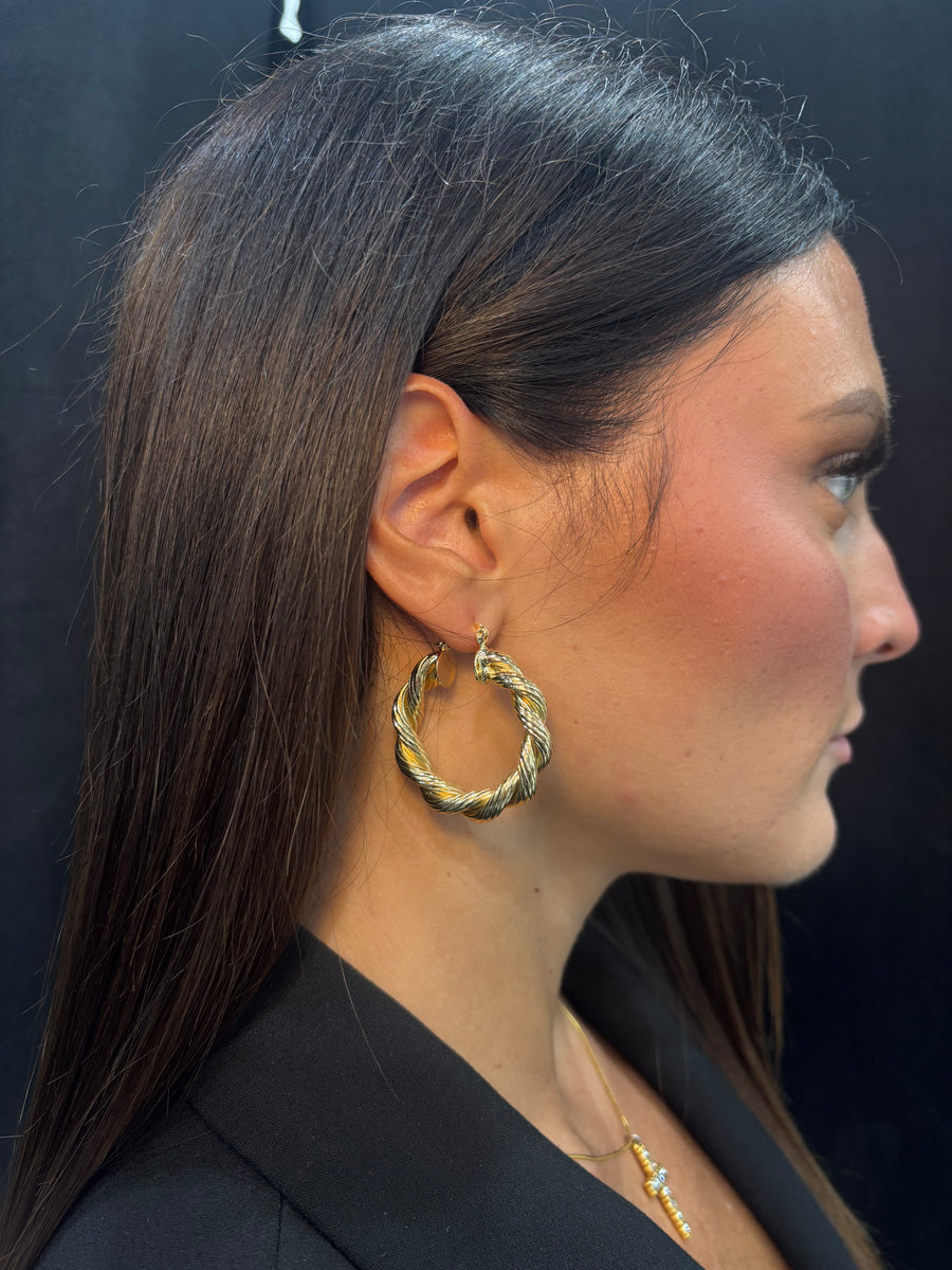 Orecchini cerchio corda