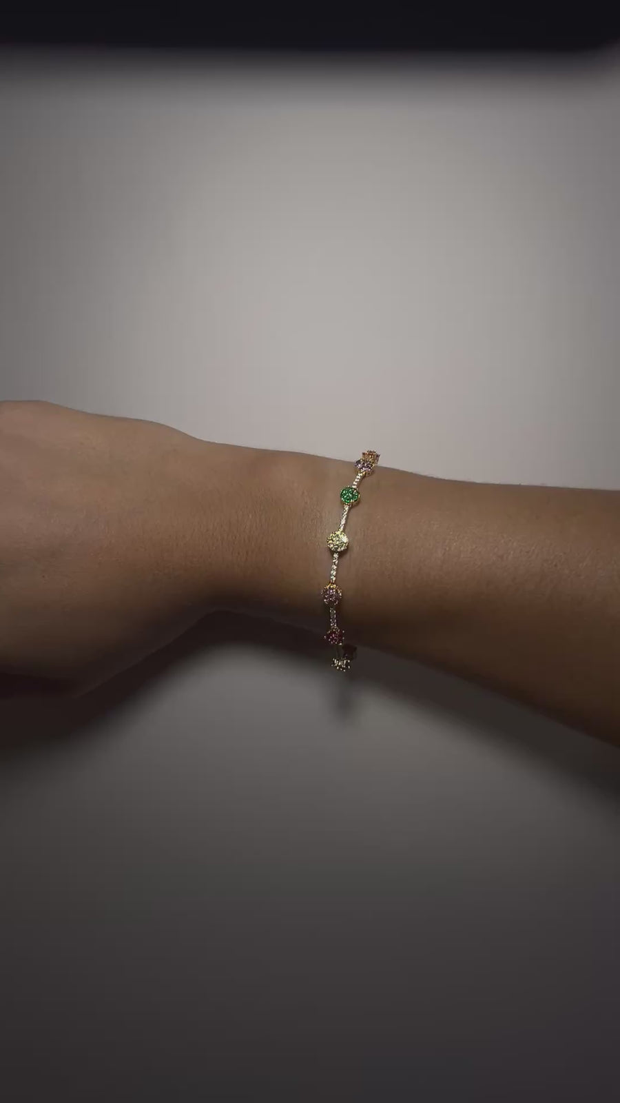 Bracciale fiori multicolor